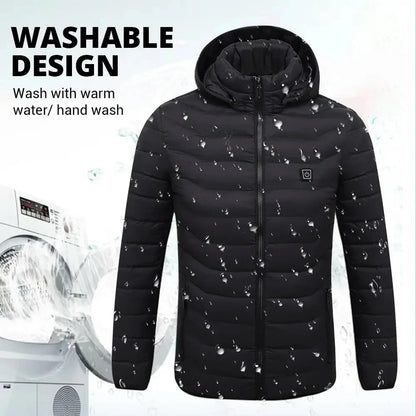 21 Areas Heated Jacket Women's Warm Vest USB Men's Heating Jacket  Waterproof Winter Heated Jackets Ski Clothing Coat Heated