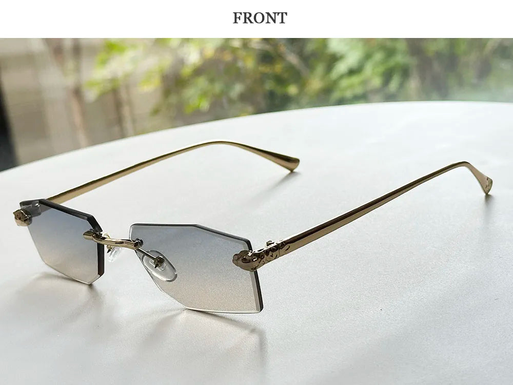 2026 Rimless Sunglasses Women Vintage Luxury Fashion Glasses Shades Dropshipping Luxe Lentes De Sol Mujer Lunette Soleil Femme