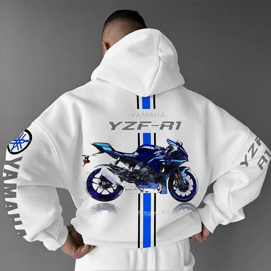 2026 Spring Summer New Motorcycle Yamaha R1 Cotton Oversized Hoodie Men Women Comfortable Casual And Fashionable Sportswear