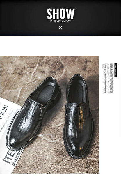 Retro Business Dress Derby Shoes for Men Spring Autumn New Designer Wedding Shoes Male Solid Color Cow Leather Shoes Man