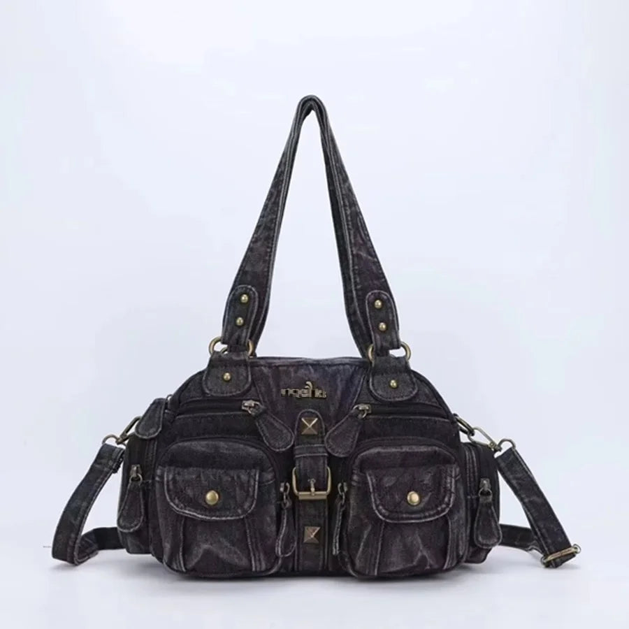 Vintage Women Handbags Fashion Satchel PU Shoulder Bag Top-handle Handbag Dumpling Pack Gifts Shoulder Bags Phone Money Pack