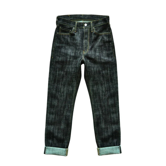308XX-BO-Wind Jeans for Men Furinkazan Selvedge raw denim Jeans Mens Jeans 66 MODE Fit 16.8 OZ Silver-plated Buttons