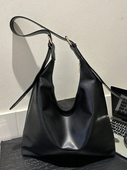 Large Capacity Solid Color Women's Shoulder Bag, Multifunctional Crossbody Bag, Women's Shoulder Tote Bag, Large Capacity Crossbody Tote Bag, Casual Work Bag