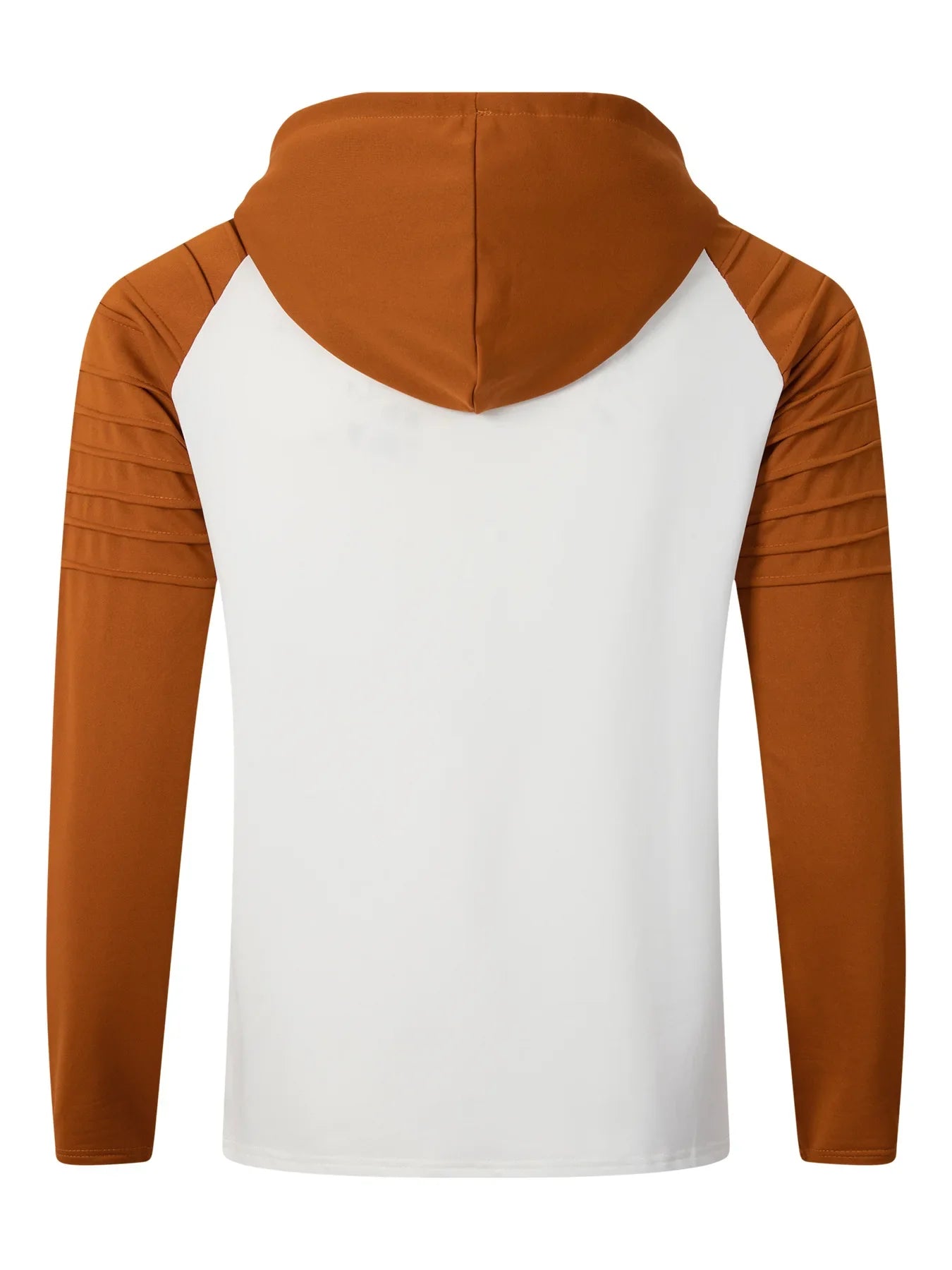 Solid Color Hoodie Muscle Men's Clothing,New Style Men's T-shirt Top. Pleated Hood. Street Style Long-sleeved POLO shirt S-XXXL