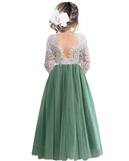 Princess Party Lace Flower Girl Dress Baby Kids Summer Wedding Birthday Dresses Children Clothing 2 4  6 8 10 12 14