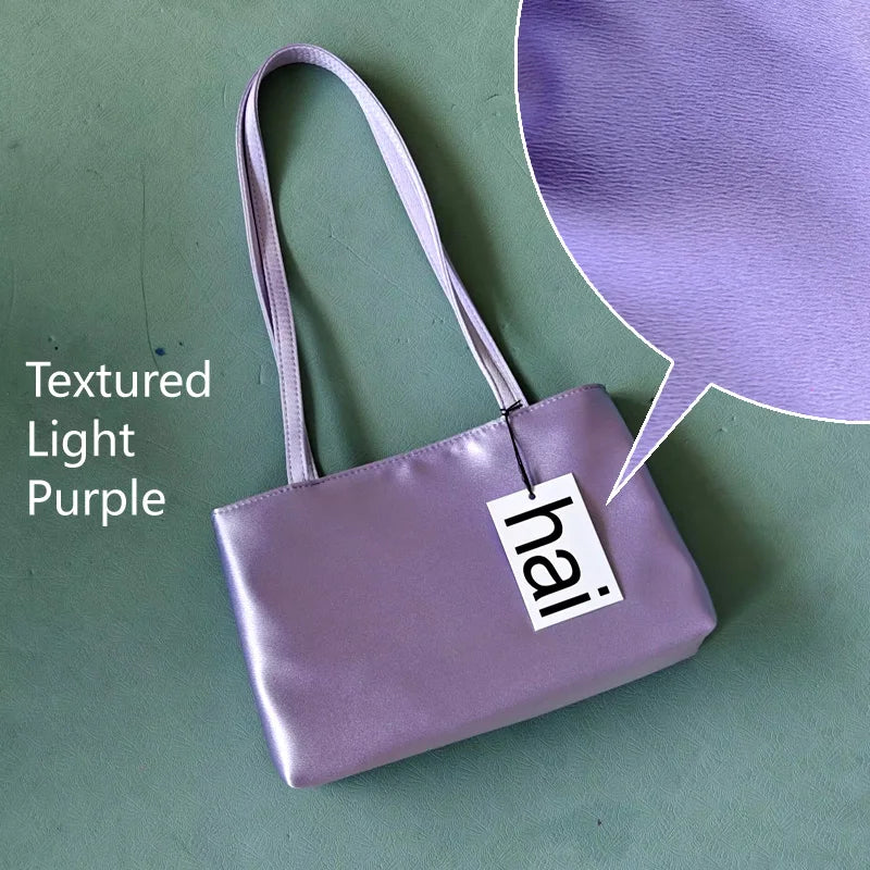2026 Luxury Shoulder Bags Silk Women's Handbag Square Underarm Bag Ins Famous Brand Commuter Bag Contrasting Color Macaron Totes