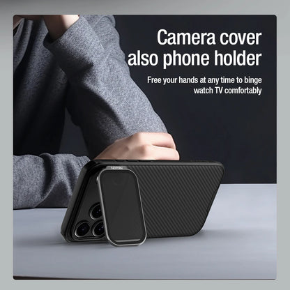 iPhone 17 Pro Max / 17 Pro Case CamShield Prop Camera Cover Transparent Stand Protection Back Cover Phone Case
