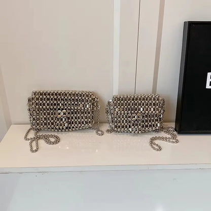 PU Sense of Luxury Solid Color Evening Bags Hollow Out Temperament 2025 Hot Sale Ladies Bags Versatile Fashion Shoulder Bags