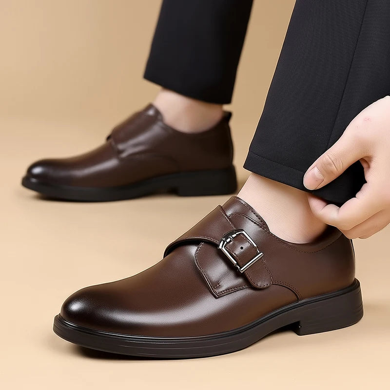 Classic Leather Men Loafers Fashion Man Casual Shoes Outdoor Slip on Flats Non-Slip Driving Shoe Business Moccasins Oxford Shoes
