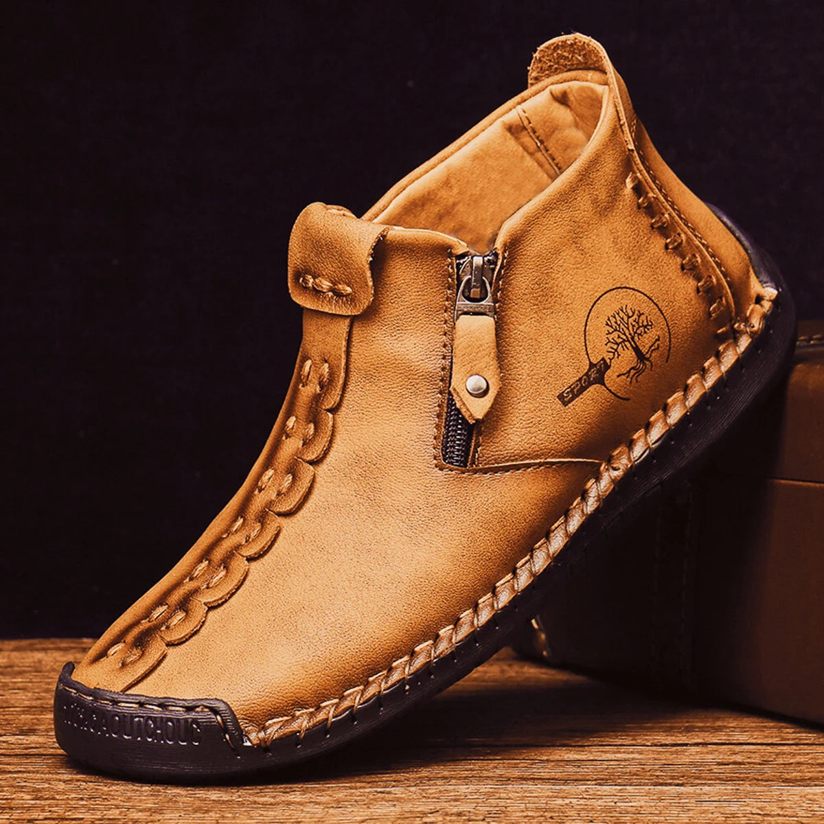 2026 New Style Comfortable Loafers Fashion Ethnic Style Casual Shoes Men's Slip-on Spring Breathable Boots Plus Size Ankle Boots