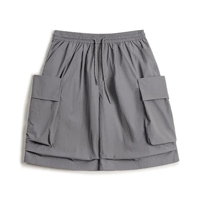 2026 New American Retro Mountain Lightweight A-line Shorts Men Big Pocket Functional Straight Leg Summer Pants Cargo Pants