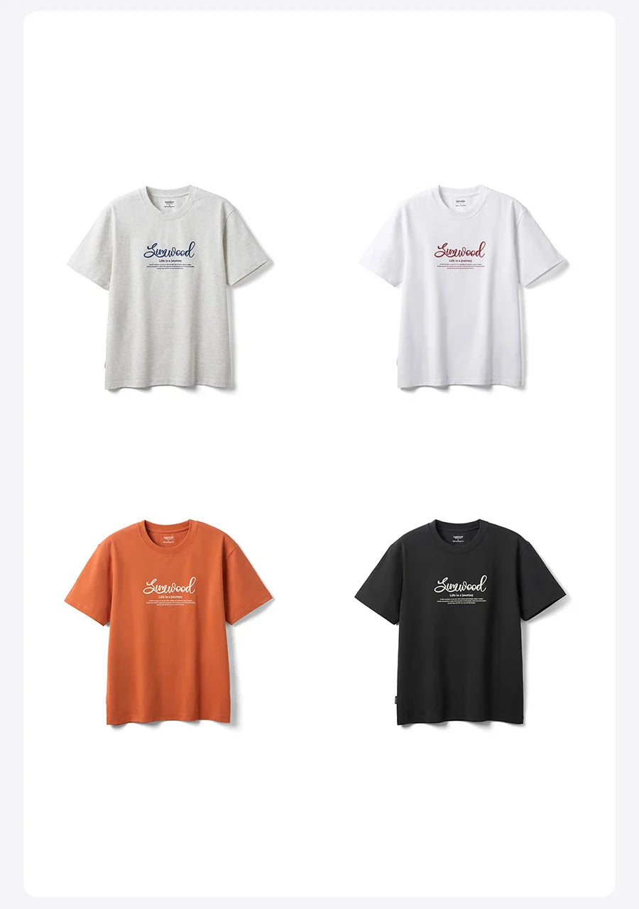 2026 Summer New Oversize 230gsm Sorona Cool Feeling Fabric Men Fashion Letter Print Tops High Quality Tees