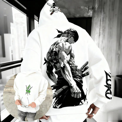Unisex One Piece Zoro Anime Hoodie Winter New Pullover Men Women Streetwear Oversized Loose Casual Y2k Top Sweatshirt Winter New