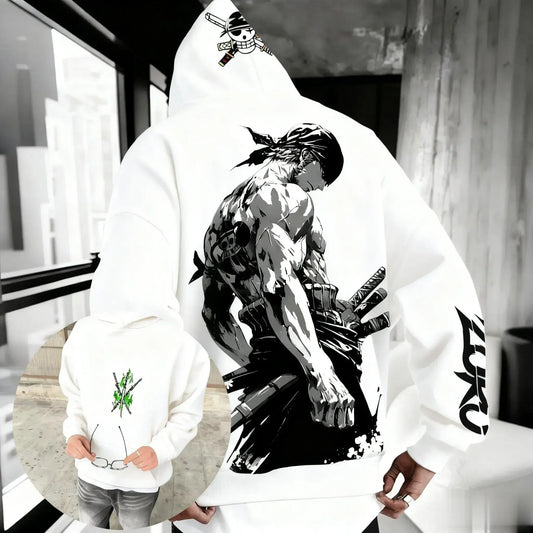 Unisex One Piece Zoro Anime Hoodie Winter New Pullover Men Women Streetwear Oversized Loose Casual Y2k Top Sweatshirt Winter New