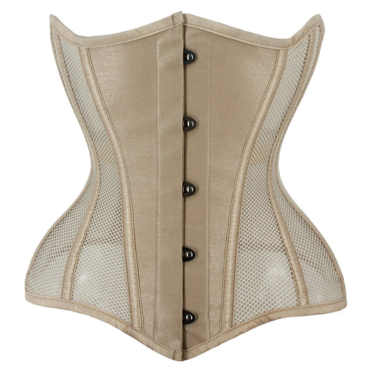 Push-Up Corset Bustier Bodysuit Vintage Lace Underbust Corset Waist Cincher for Women