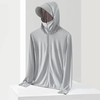 UPF50 UV Protection Ice Silk Cool Feeling Sun Protection Clothing Lightweight Breathable Fishing Jacket Outdoor Sports Shirt