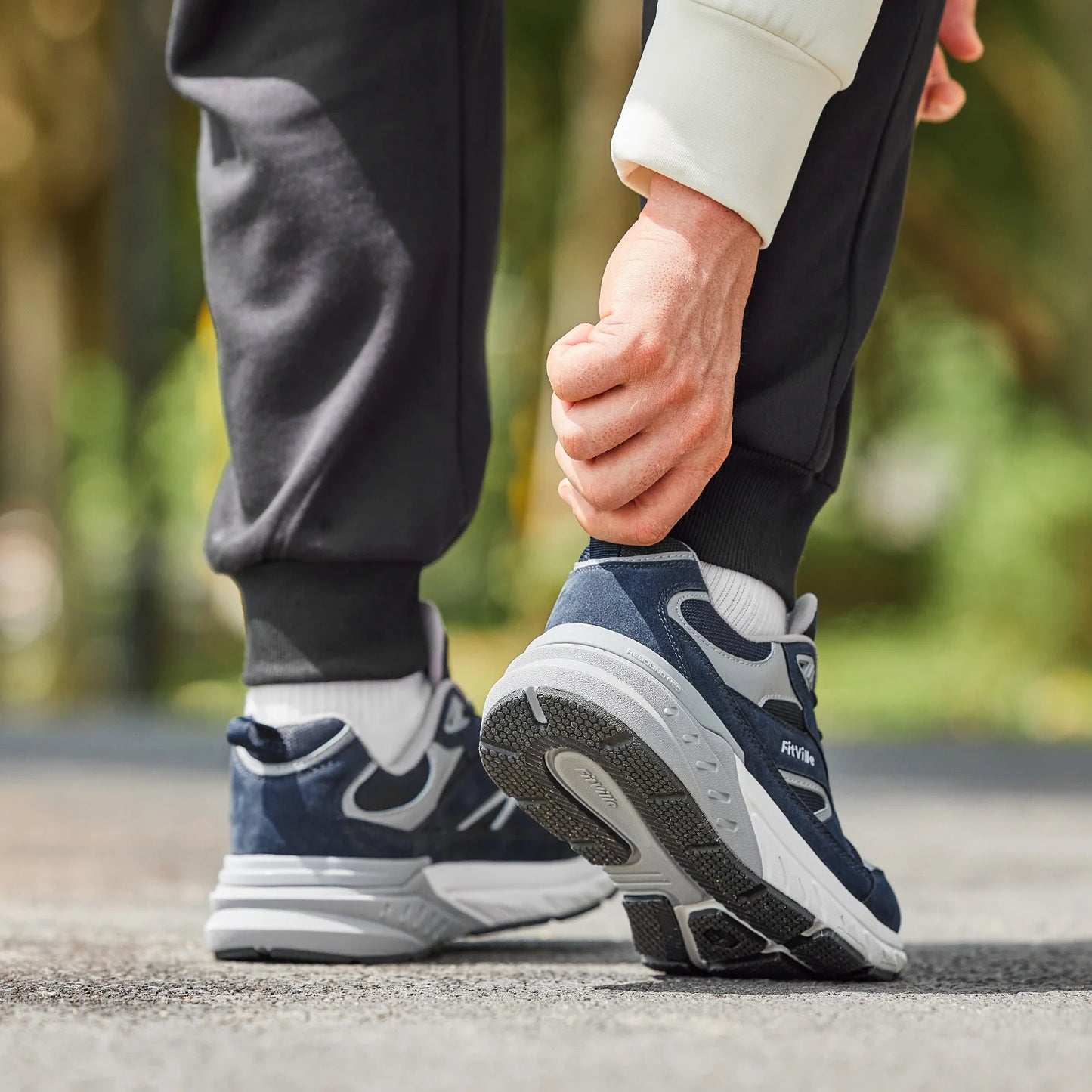 Newest Walking Shoes for Men Wide Width Sneakers with Arch Support for Flat Feet Heel Pain Relief Plantar Fasciitis