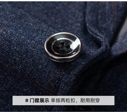 New Men's Blazer Fashion Middle-aged Business Casual Professional Wear Casual Loose British Style Sub-trend Four Seasons Suit
