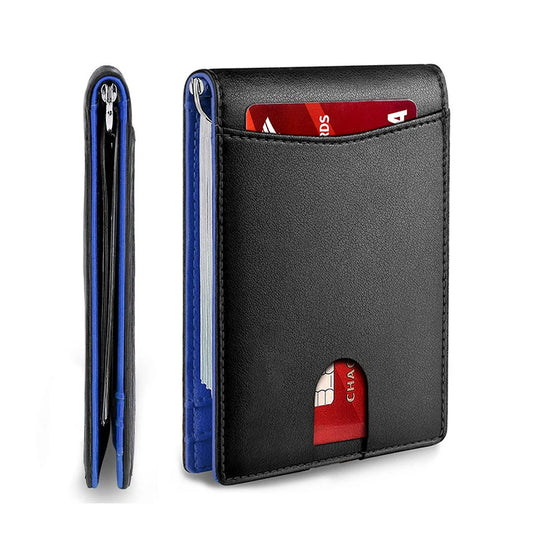 Porte-cartes de crédit RFID Hommes Portefeuilles Pince à billets Luxe Mince Mini Portefeuille Homme Petit Portefeuille Court Portefeuille Minimaliste
