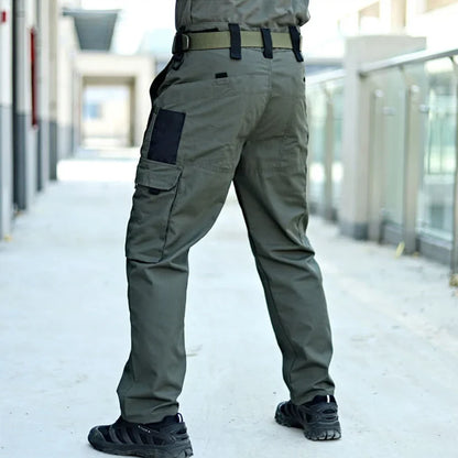 Outdoor Tactical Pants Men Casual Cargo Trousers Multi-pocket Waterproof Pant Autumn Spring Outdoor Workwear Hiking Trousers