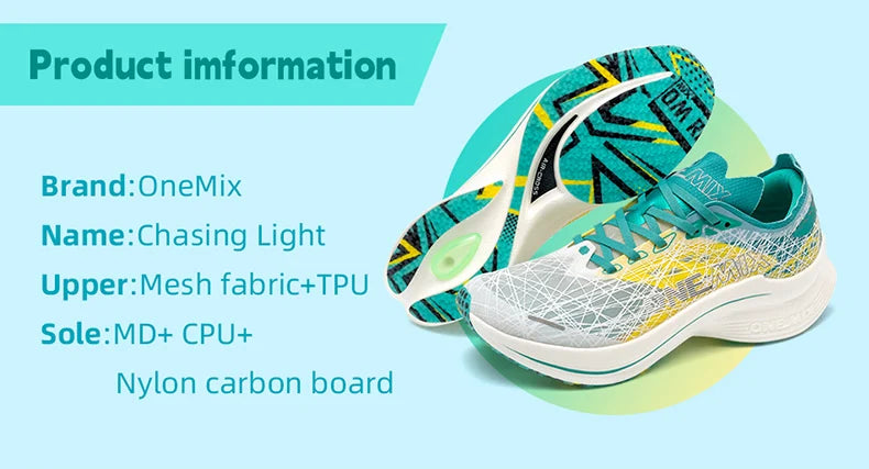 Marathon Carbon Plate Running Shoes Shock Absorption Ultra-light Sports Shoes Rebound Technology Outdoor Men Sneakers