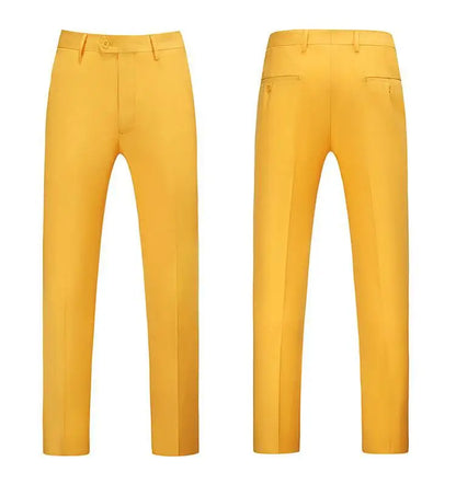 19 Colors High Quality Men's Solid Color Slim Fit Suit Pants Fashion Formal Business Social Groom Wedding High End Trousers