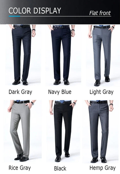 Brand New High-end Men's Wool Pants -Wool Blend Thin Fabric for Summer,Business Formal Dress Pants,Wool Blend Trousers
