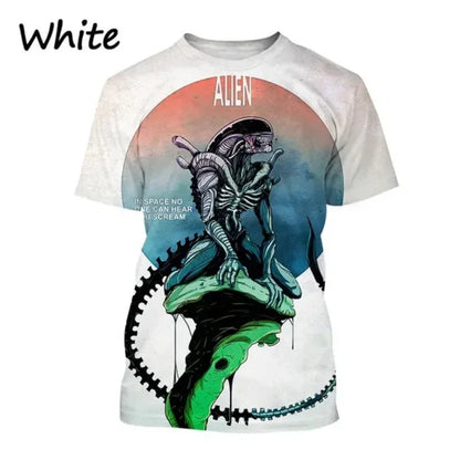 Fashion Men Clothing New Alien Creature 3D Print T-shirt Personalized Casual Oversized T Shirt Harajuku Street Unisex Tops Tees