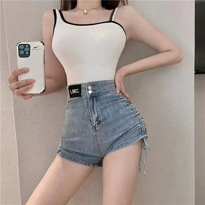 Sexy Womens Denim Shorts Tight High Waist Skinny Short Pants for Women To Wear Jeans Booty Korean Style Low Price Elasticty Hot