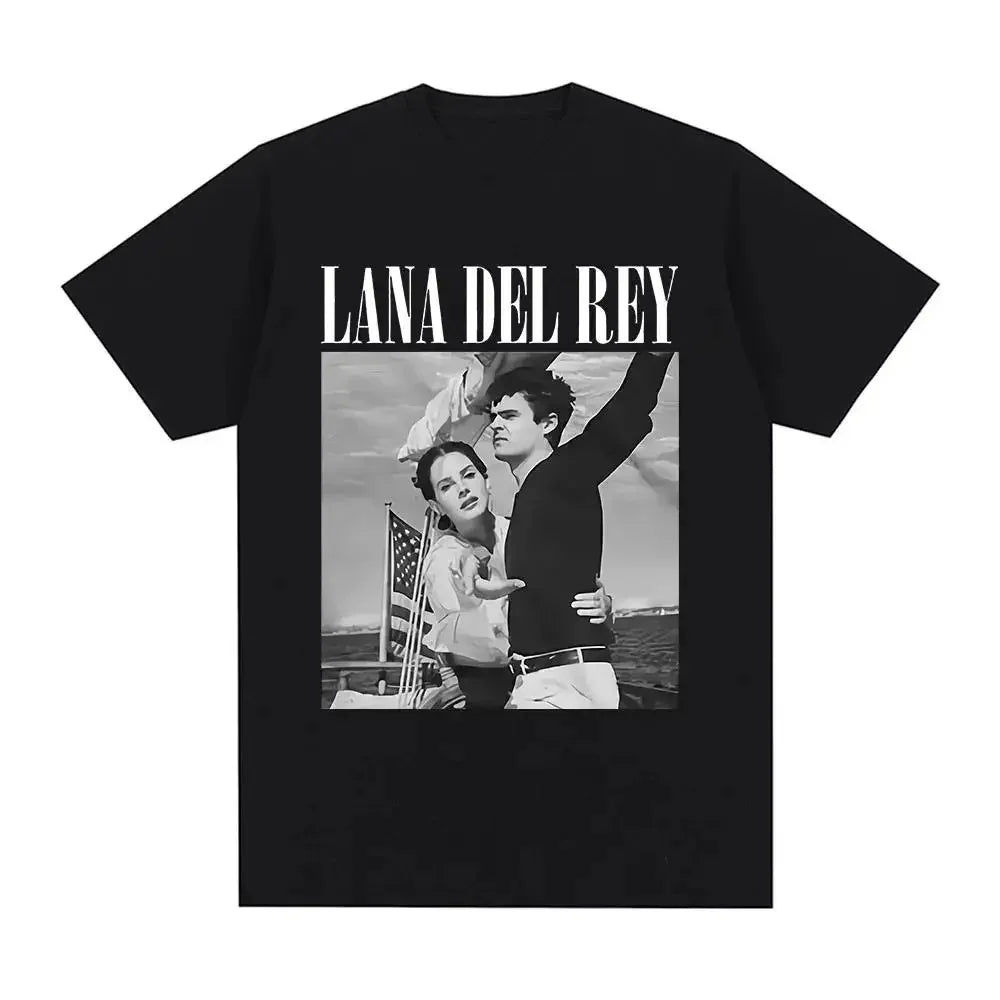 Singer Lana Del Rey Print T Shirt Women Fashion Hip Hop men's tshirts Streetwear Harajuku Short Sleeve T-Shirt Unisex summer tee