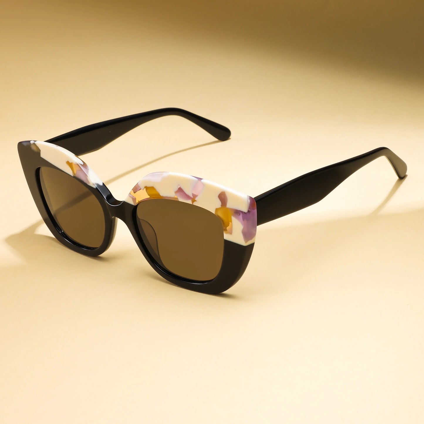 Young Fashion Sunglasses Retro Asymmetric Frame UV400 Square for Women Polarized Trendy Lightweight Street