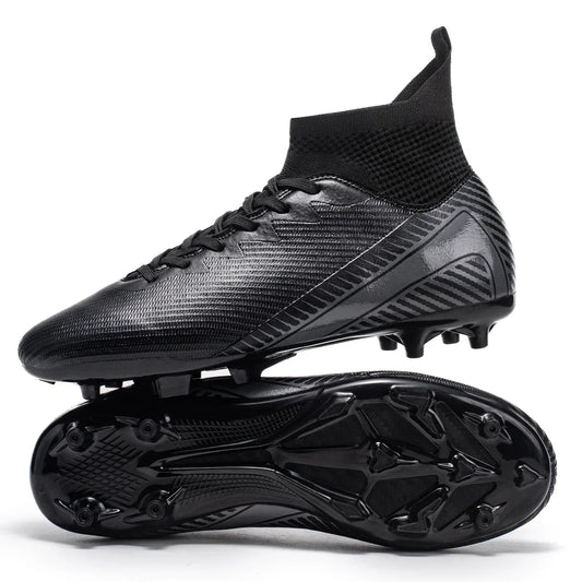 Breathable AG FG football shoes PU Fabric Mesh Upper TPU Wear-resistant Sole Non-slip Design For Kids Youth Daily Play