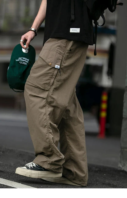 Spring Summer Korean Outdoor Functional Waterproof Cargo Pants For Men Clothing Harajuku Joggers Casual Breathable Pants Male