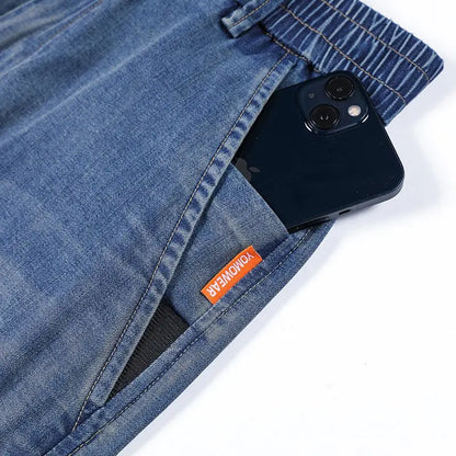 Thin Light Men's Summer Jeans Straight Fit Lyocell Denim Pants Male Elastic Elegant Casual New Style Stretch Relaxed Fit Telaxed