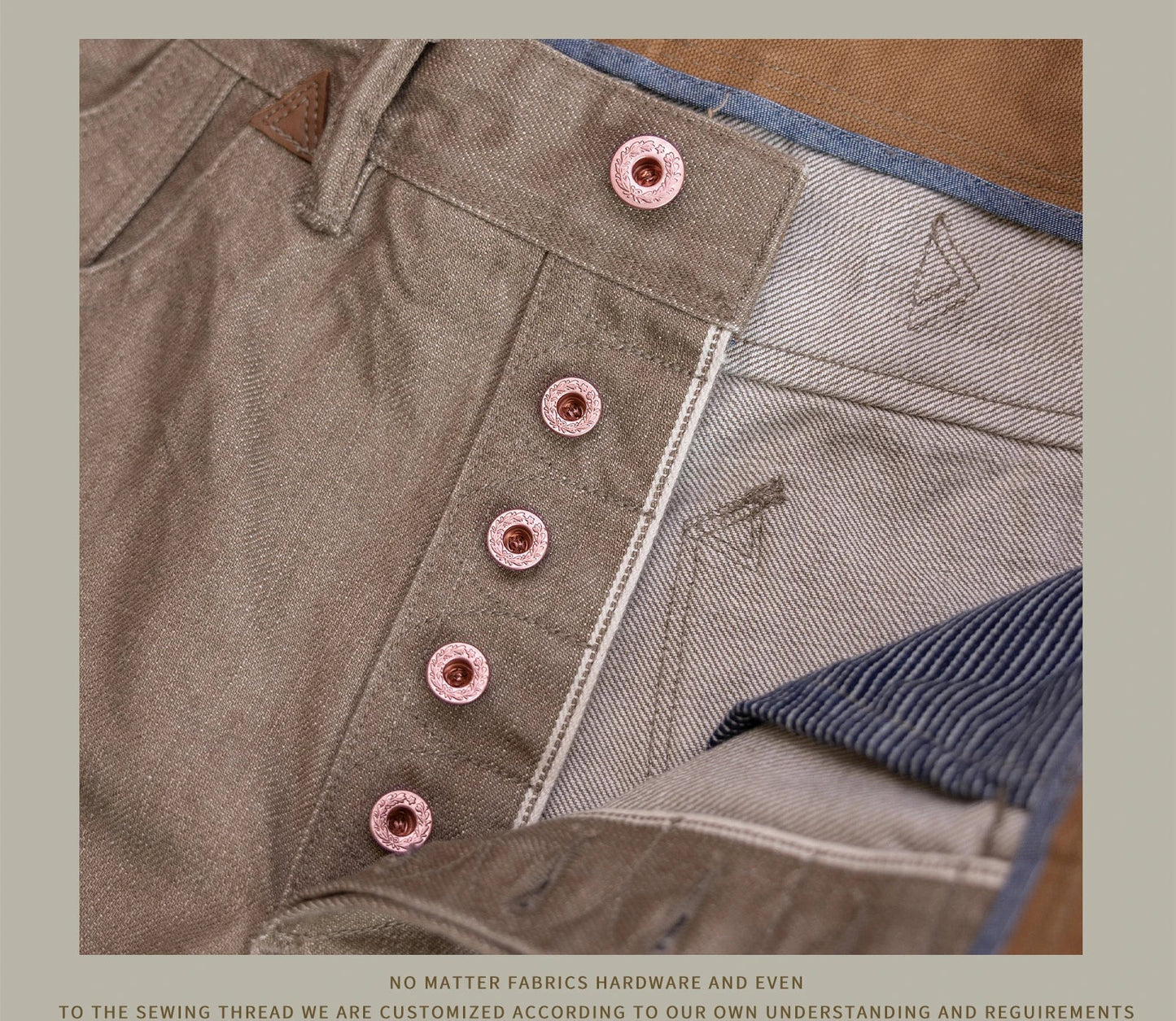 Dyed Jeans Loose Straight Heavy Selvedge Denim Pants Buckle Tooling Trousers 634
