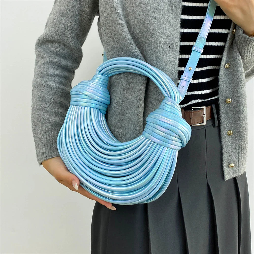 MOODS Luxury Evening Purses For Women Golden Noodle Knot Design Dinner Party Clutch Bag 2023 Luxury Designer Purses And Handbags