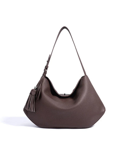2026 Hot Top Grain Leather Spacious Tote Bag Fashionable Underarm Single Shoulder Crossbody Bag Women Chic Shopping Hobo Handbag