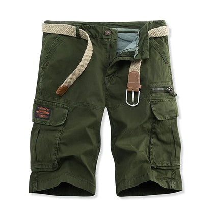 Summer Overalls Men Casual Shorts New Loose Sports Comfortable Knee Shorts Streetwear Breathable Safari Short Pants