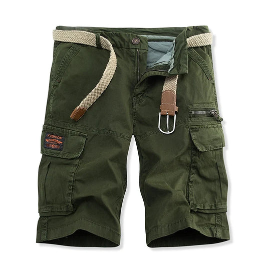 Summer Overalls Men Casual Shorts New Loose Sports Comfortable Knee Shorts Streetwear Breathable Safari Short Pants