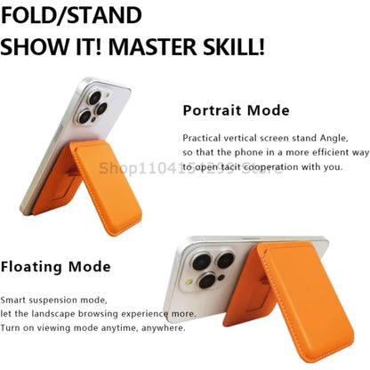 Magnetic Wallet Card Holder Leather Case Hide Stand Case for Magsafe for IPhone 15PM 14 13 ProMax Plus Wallet Back Pocket Covers