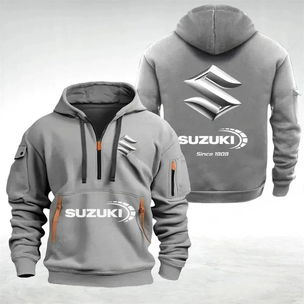 sweatshirts, hoodies, half-pocket autumn and winter outdoor sports jackets, racing and motorcycle men's and women's wear