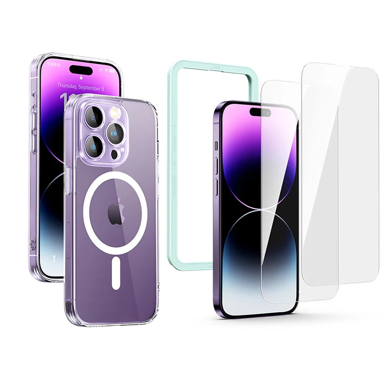 Magnetic Case for iPhone 17 16 15 14 13 Pro Max Case Shockproof Cover for iPhone 16 Pro Max Plus 16pro Macsafe TPU Cases