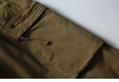 Oversized Baggy Vintage Washed Cargo Pants Men Loose Fit Multi Pocket Straight Leg Retro American Style Streetwear Utility Pants
