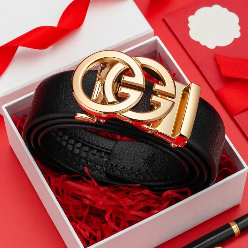 Men's Belt Luxury Brand Designer Fashion Automatic Buckle Men's Jeans High-quality Material Belt Men's Pants Belt Holiday Gift