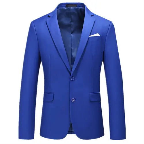 2026 New Men's Green Suit Jacket, Two Button V-Neck Coat, Wedding Party Formal Dress Tops Blue Red Yellow Green Blazers