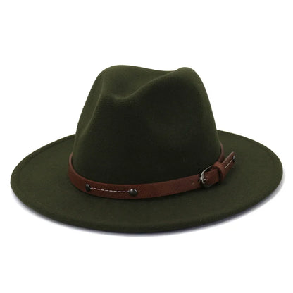 Fedoras Winter Hat For Women 59-61CM Men Panama Felted Jazz Hats New Trilby Church Cap sombreros de mujer