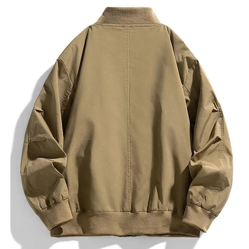 Spring Autumn Plus Size Jacket Men's Pocket Loose Fashion Brand Coat 130kg 7XL bomber jacket 5XL 6XL workwear jacket