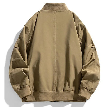 Spring Autumn Plus Size Jacket Men's Pocket Loose Fashion Brand Coat 130kg 7XL bomber jacket 5XL 6XL workwear jacket