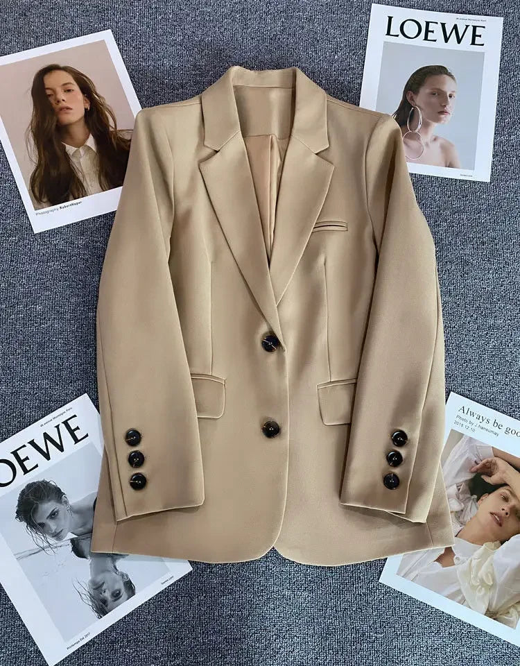 New Spring Suit 2025 Suit Jacket for Women with Small Temperament and High-end Feel Loose Casual Chic Elegant Fashion Coat Top