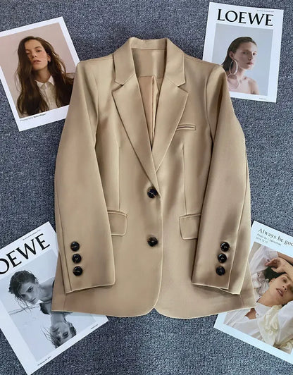 New Spring Suit 2025 Suit Jacket for Women with Small Temperament and High-end Feel Loose Casual Chic Elegant Fashion Coat Top